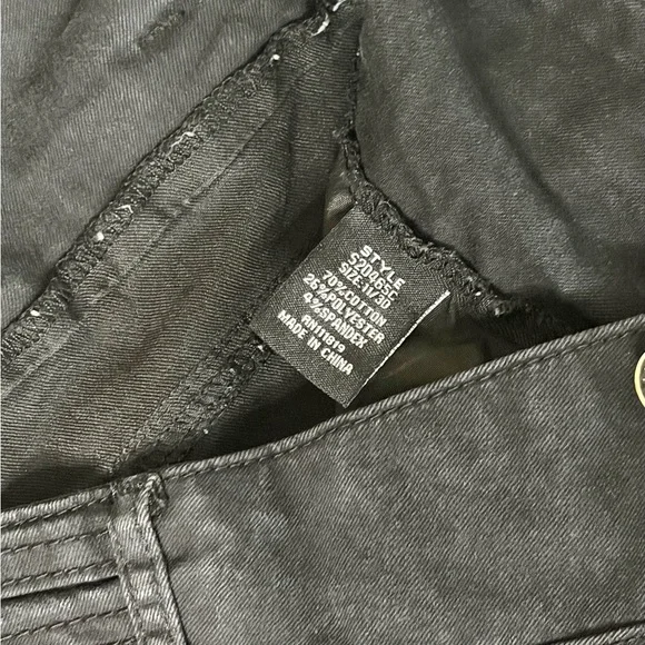 Silver Crush Black High Rise Shorts | Women’s Stretch Denim 3 Button Shorts Size - Picture 4 of 4